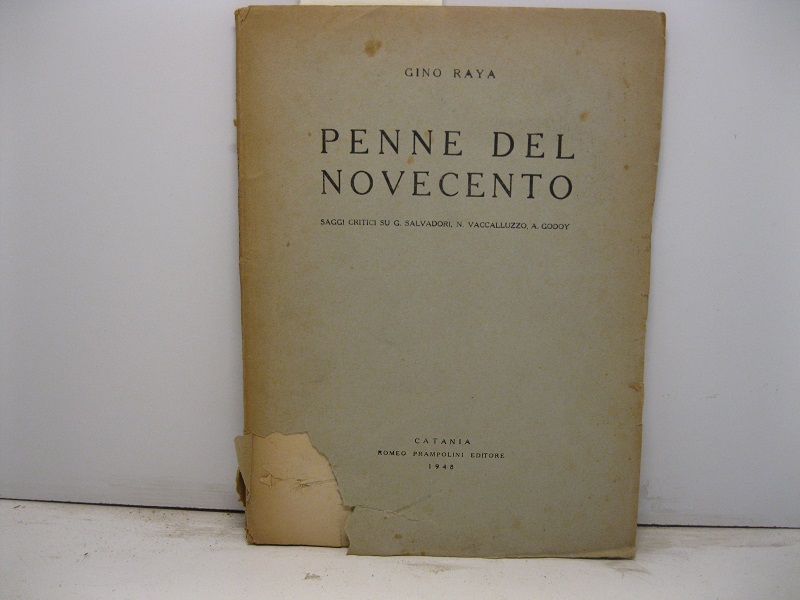 Penne del Novecento. Saggi critici su G. Salvadori, N. Vaccalluzzo, A. Godoy